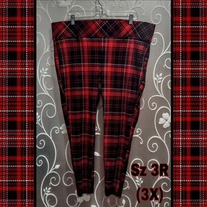 WOMENS PLUS SIZE 3R(3X) PLAID LEGGINGS